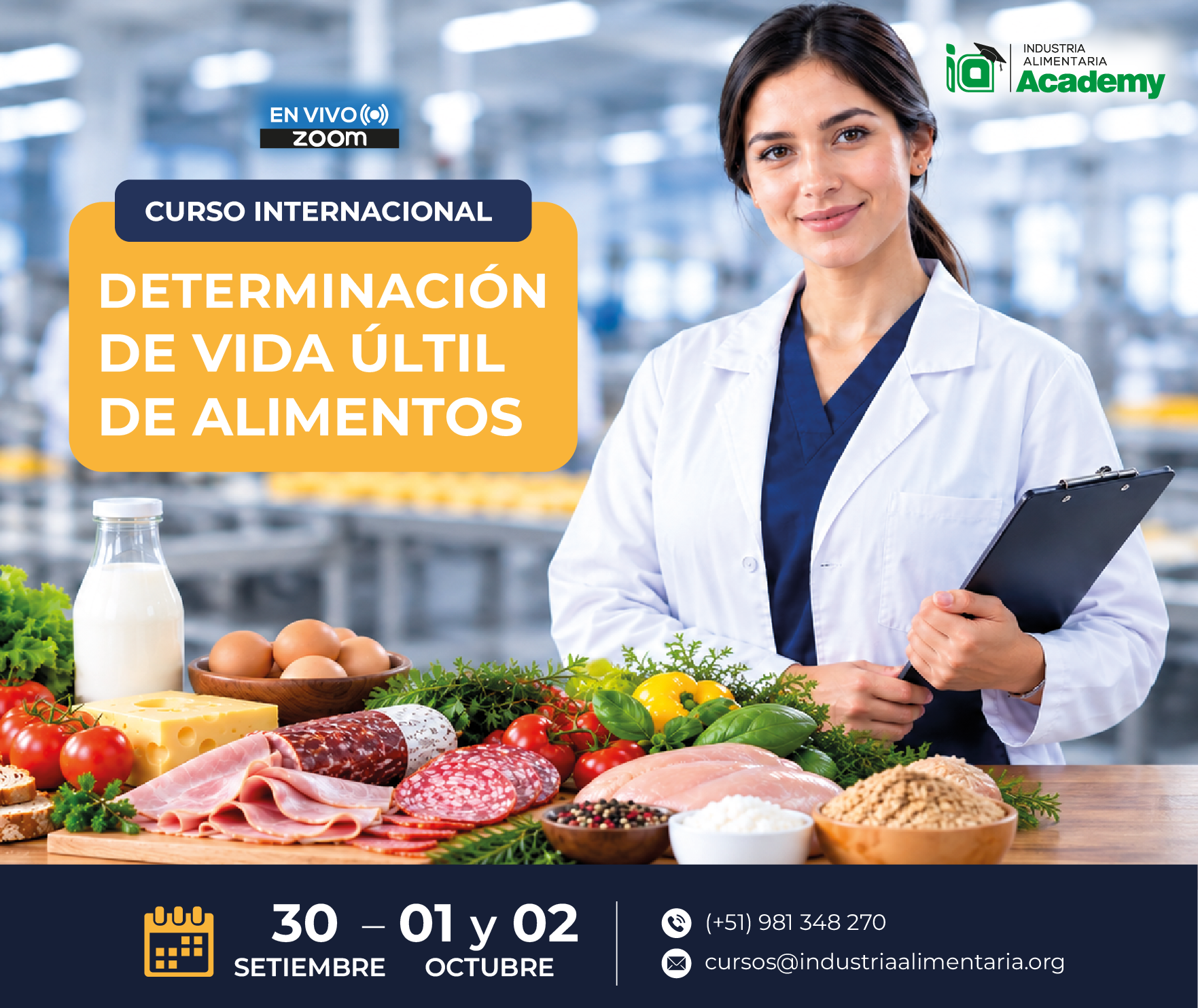 CURSO INTERNACIONAL DETERMINACIÓN DE VIDA ÚTIL DE ALIMENTOS